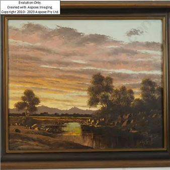 Sunset Landscape - Johan Greeff