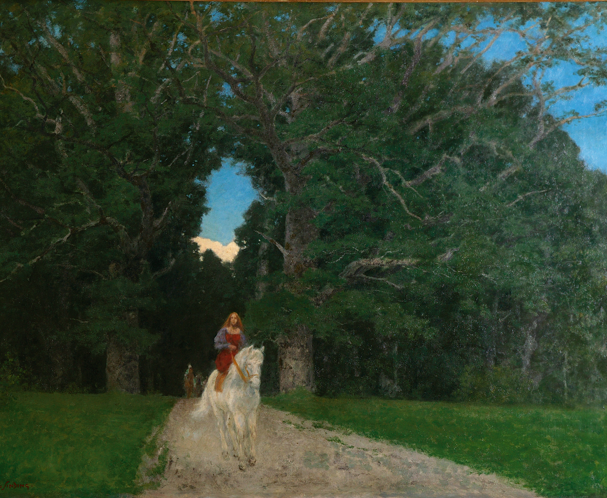 Artwork by Otto Sinding, Prinsessen kommer ridende