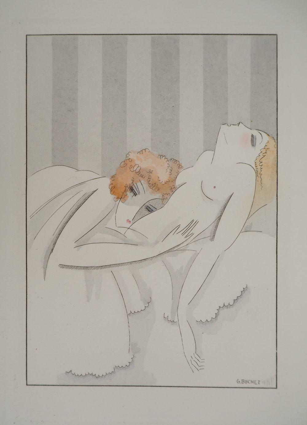 Artwork by Gustave Buchet, Gustave BUCHET - The Boarders, Made of Original etching