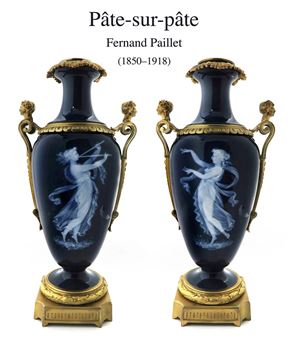 A Pair of Bronze PATE-SUR-PATE Vases by Fernand Paillet - Fernand Paillet