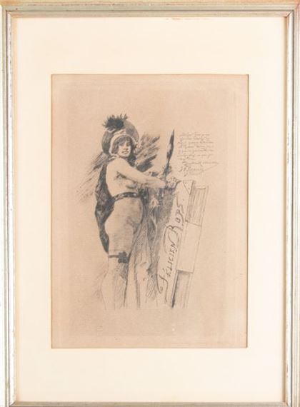 Félicien Rops | Femme au livre | MutualArt