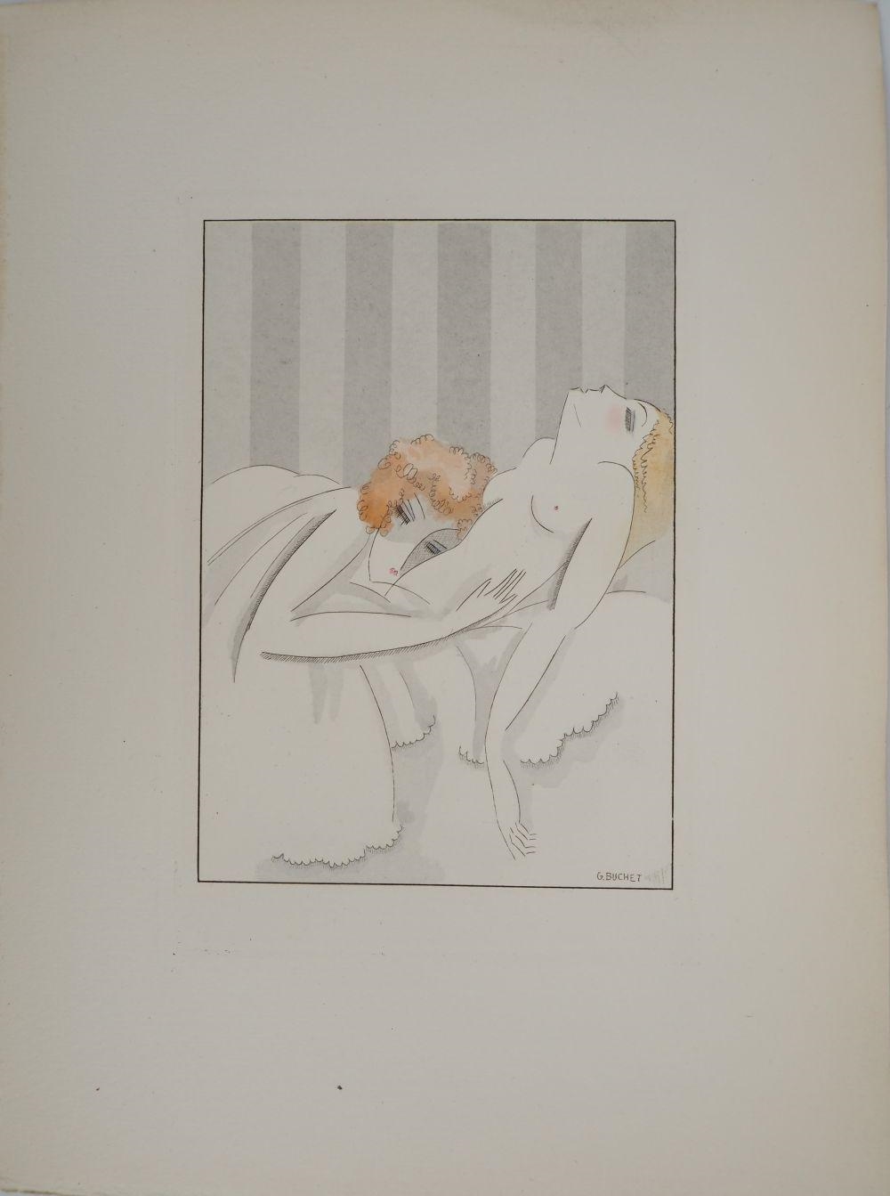 Artwork by Gustave Buchet, Gustave BUCHET - The Boarders, Made of Original etching