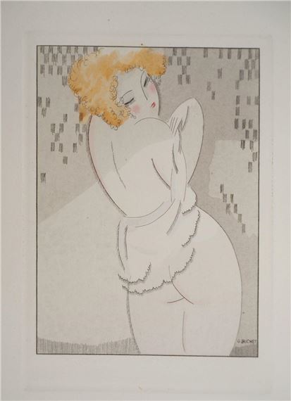 Gustave BUCHET - The Intimidated Redhead by Gustave Buchet, 1921