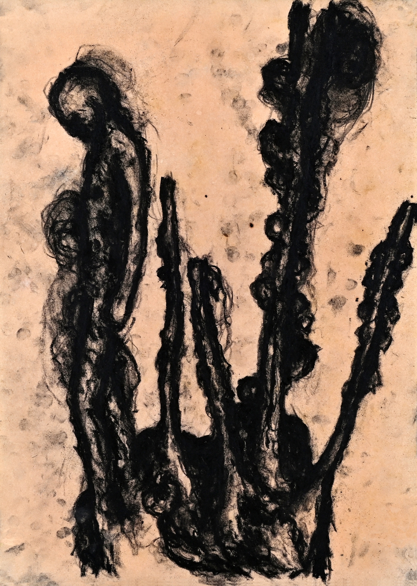 Artwork by Peter Kamm, Untitled, Made of charcoal on paper