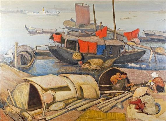 Port of Haiphong by Jean Bouchaud, 1924