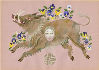 Dreamlike Creatures and Spiritual Symbols Merge in Lou Benesch’s Watercolors