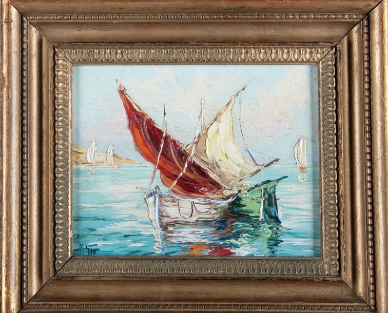 Artwork by Robert Giovani, Marine, Made of oil on panel