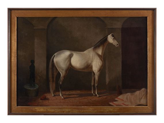 White Stallion in Stable by Theodore Marsden