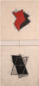 “Untitled” (Star Shape Black and Gray) - Bobbie Oliver