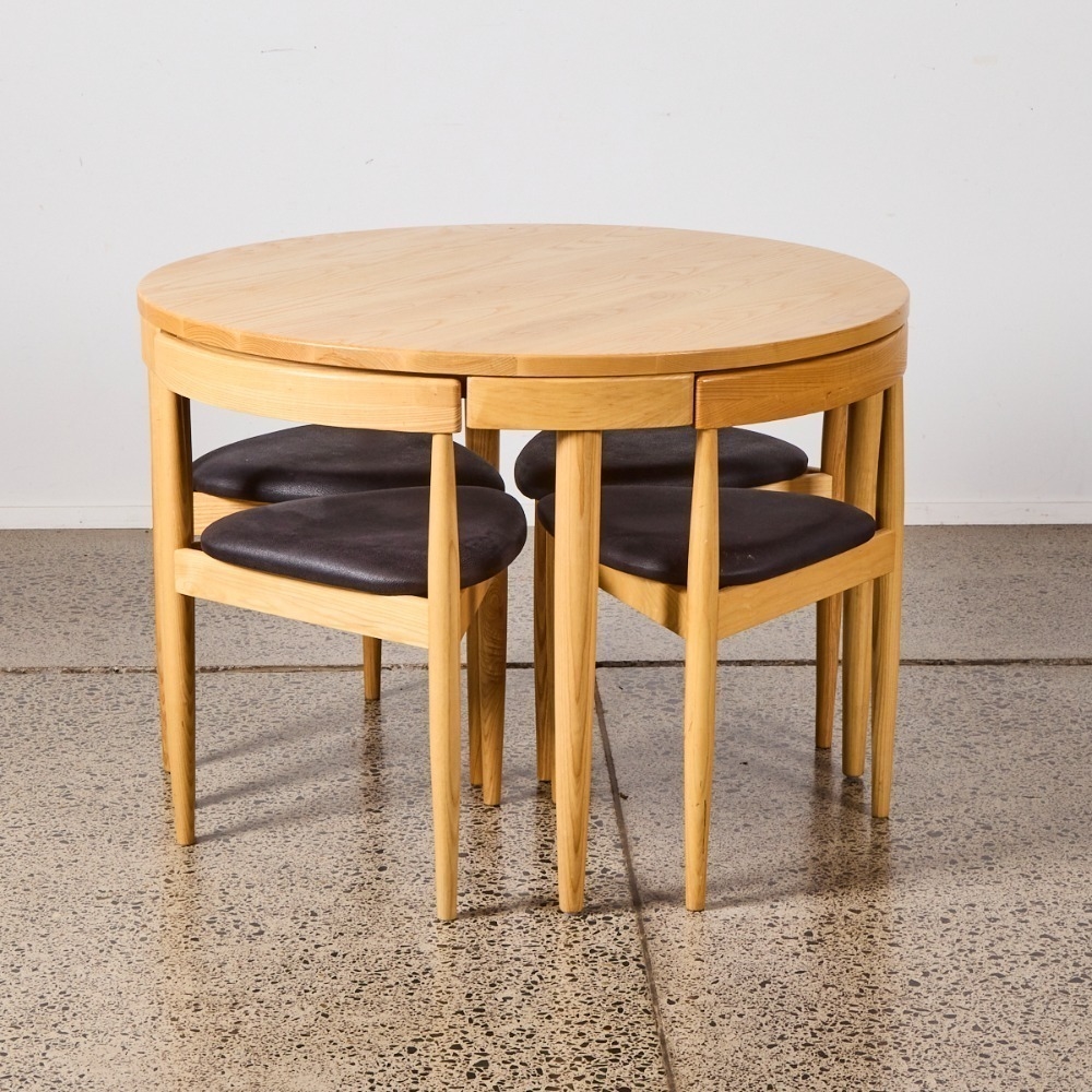 Hans Olsen | An Oak Hans Olsen Roundette Style Table and Four Nested ...