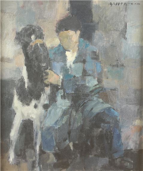 Figuur met pony - Johannes Maria Groenestein