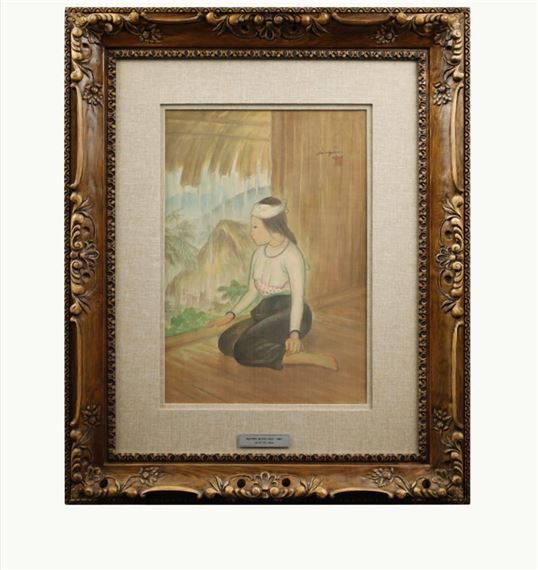 Ethnic Girl by Nguyen Huyen (1915-1994), 38.8 x by Nguyen Duc Huyen