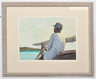 Jerry Rose 'Evening Tide' Watercolor - Jerry Rose