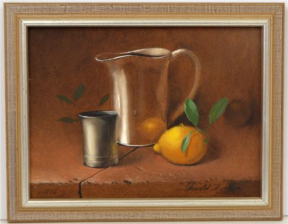 Donald Allan 'Tea Time' Oil Painting by Donald F. Allan, 1976