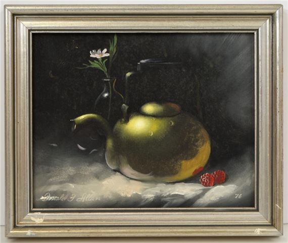 Donald Allan Oil Painting 'Tea Pot' 1976 by Donald F. Allan, 1976