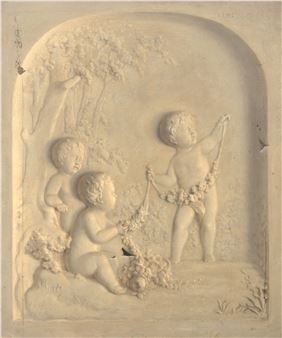 Een zogeheten ‘Witje’ met putti en festoenen - Jan van Dam
