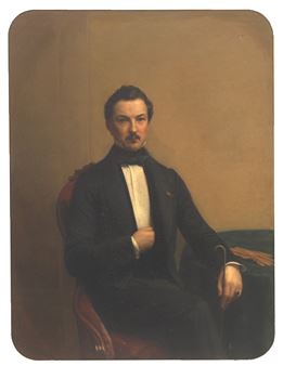 Portret van jonkheer Willem Gerrit van de Poll (1825-1857) - Herman Antoine de Bloeme