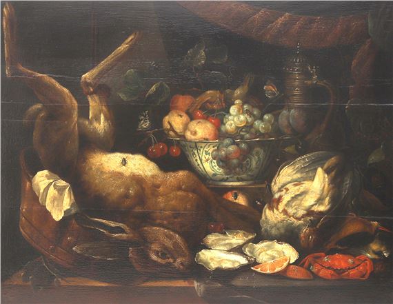 Stilleven met haas by Pieter Boel