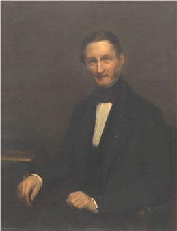 Portret van jonkheer en mr. Willem Gerard van de Poll (1793 - 1872) - Herman Antoine de Bloeme