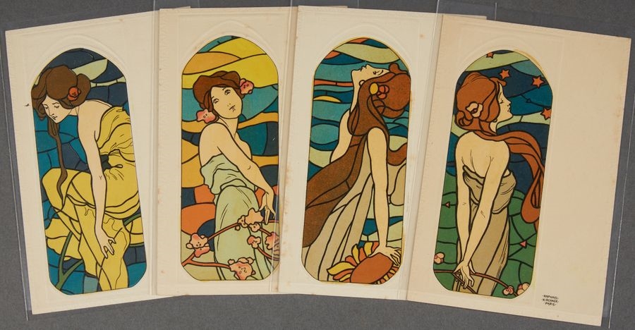 Raphael Kirchner | 4 postcards - Raphaël Kirchner | MutualArt