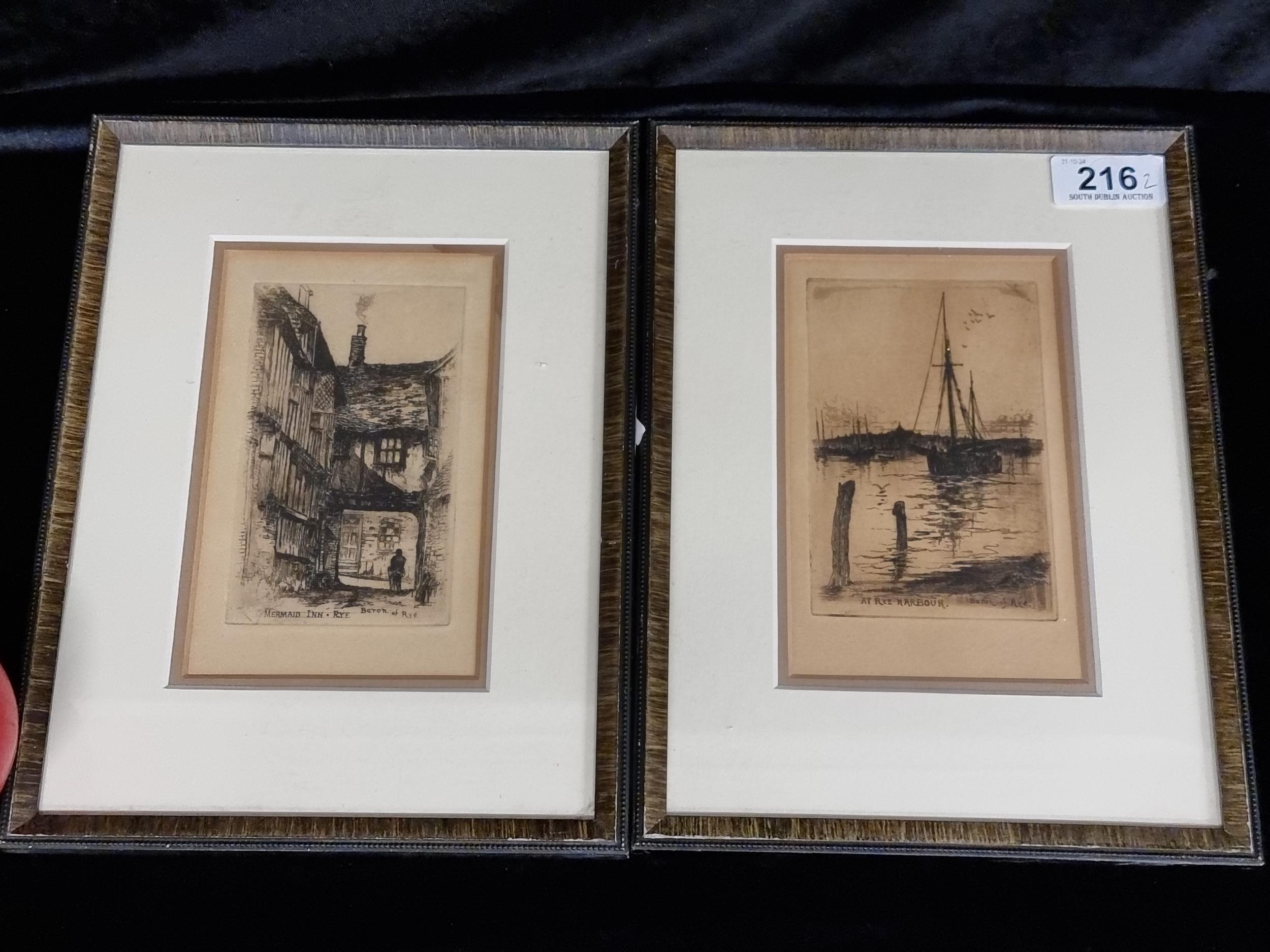 Artwork by Cedric Hodgson, The Baron of Rye, Made of dry point