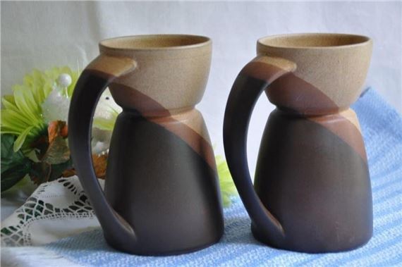 Pierre Legault | Large Sial master potter stoneware mugs 1970’s (1970 ...