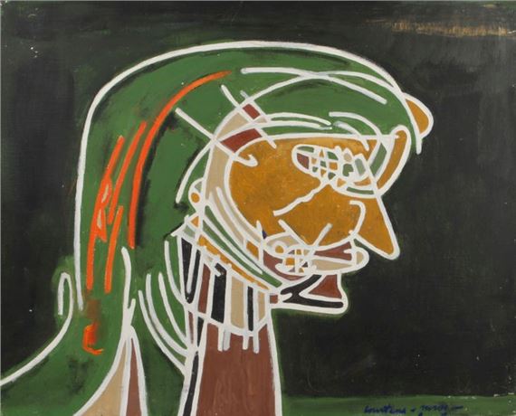 Portrait Oil on canvas by Pierre Courtens