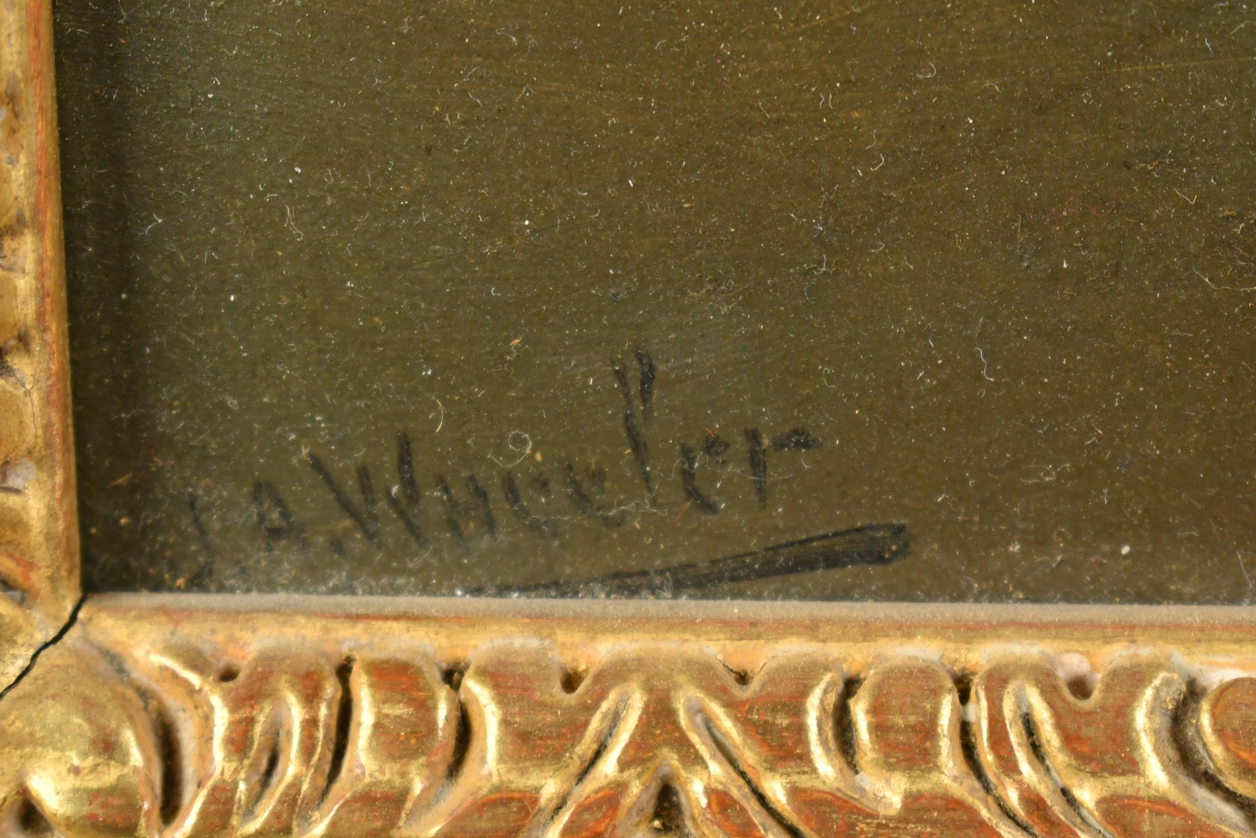 Artwork by Alfred Wheeler, ALFRED WHEELER OIL ON BOARD, PROFILE OF DOGS, Made of OIL ON BOARD