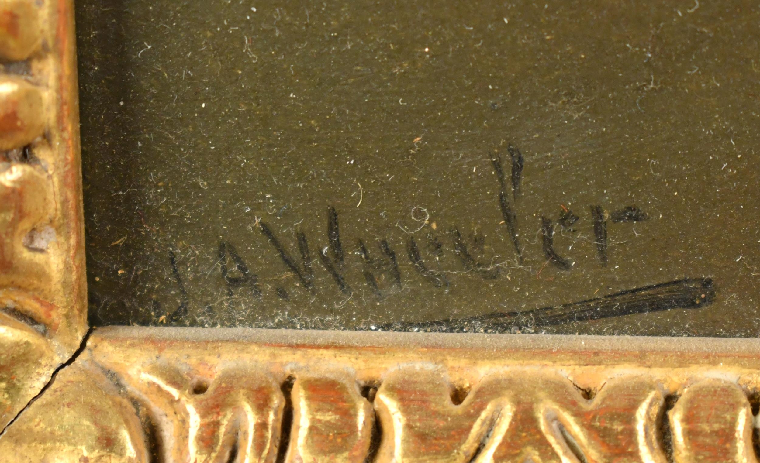 Artwork by Alfred Wheeler, ALFRED WHEELER OIL ON BOARD, PROFILE OF DOGS, Made of OIL ON BOARD