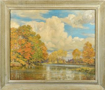 EDWIN B. CHILD, AUTUMN ON FRENCH CREEK, O/C - Edwin B. Child
