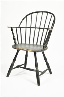 18TH C. WINDSOR SACK BACK ARMCHAIR - C. Windsor