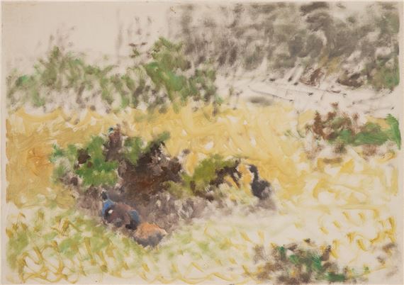 Bruno Liljefors, Study with Birds in Landscape by Bruno Liljefors