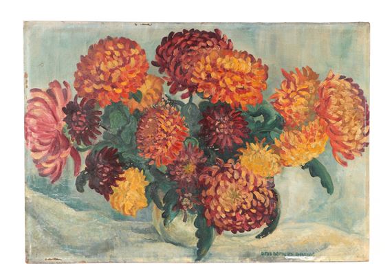 Bess Defres Brady | Still Life of Marigolds in a Vase | MutualArt