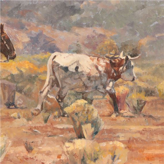 Tom Dorr | Tom Dorr (American b. 1950) iChasin' One Home/i depicting a ...