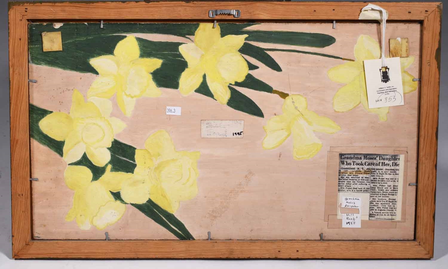 Artwork by Grandma Moses, WINONA FISHER, OIL ON MASONITE, HILL ROAD 1945, Made of OIL ON MASONITE