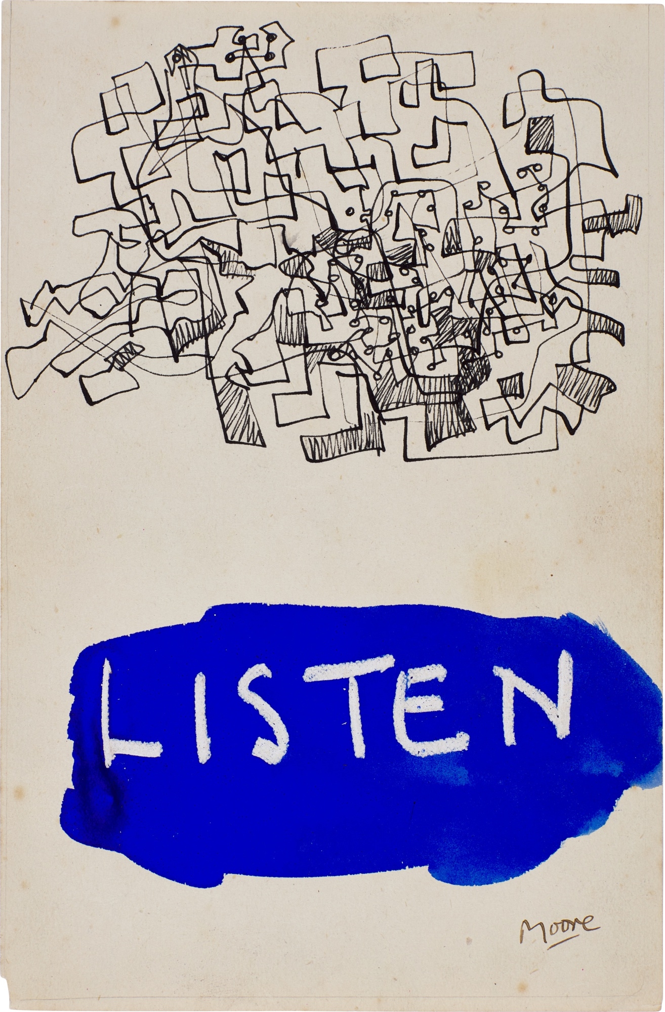Henry Moore | Cover Design for 'Listen' Magazine (1957) | MutualArt