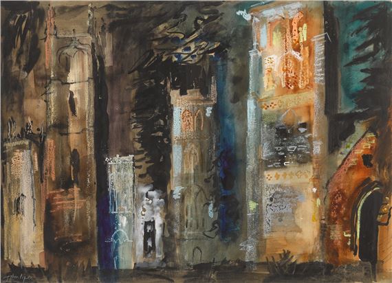 John Piper | Six Somerset Towers (1980) | MutualArt