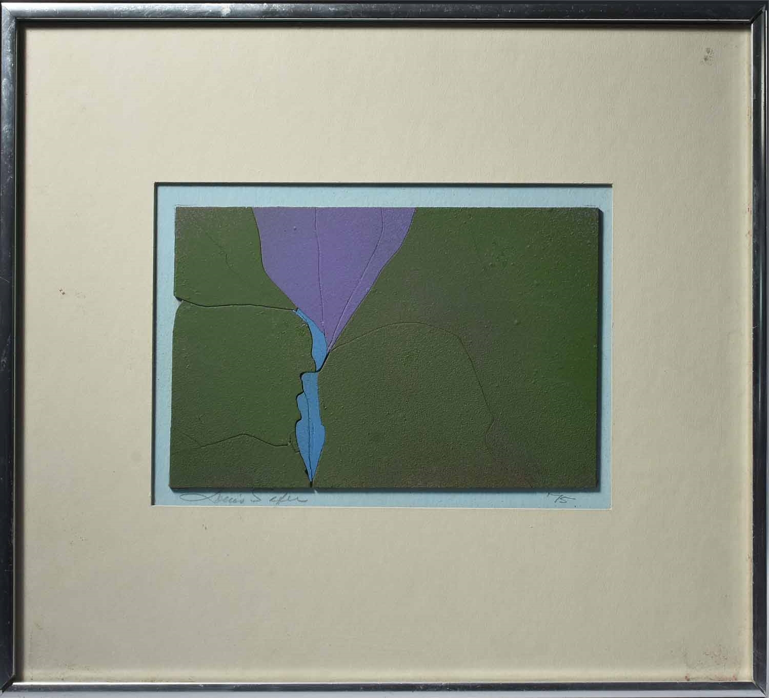 Artwork by Louis Safer, Louis Safer (American, 1913 - 2002), Acrylic, Made of Acrylic on pieced terracotta mount