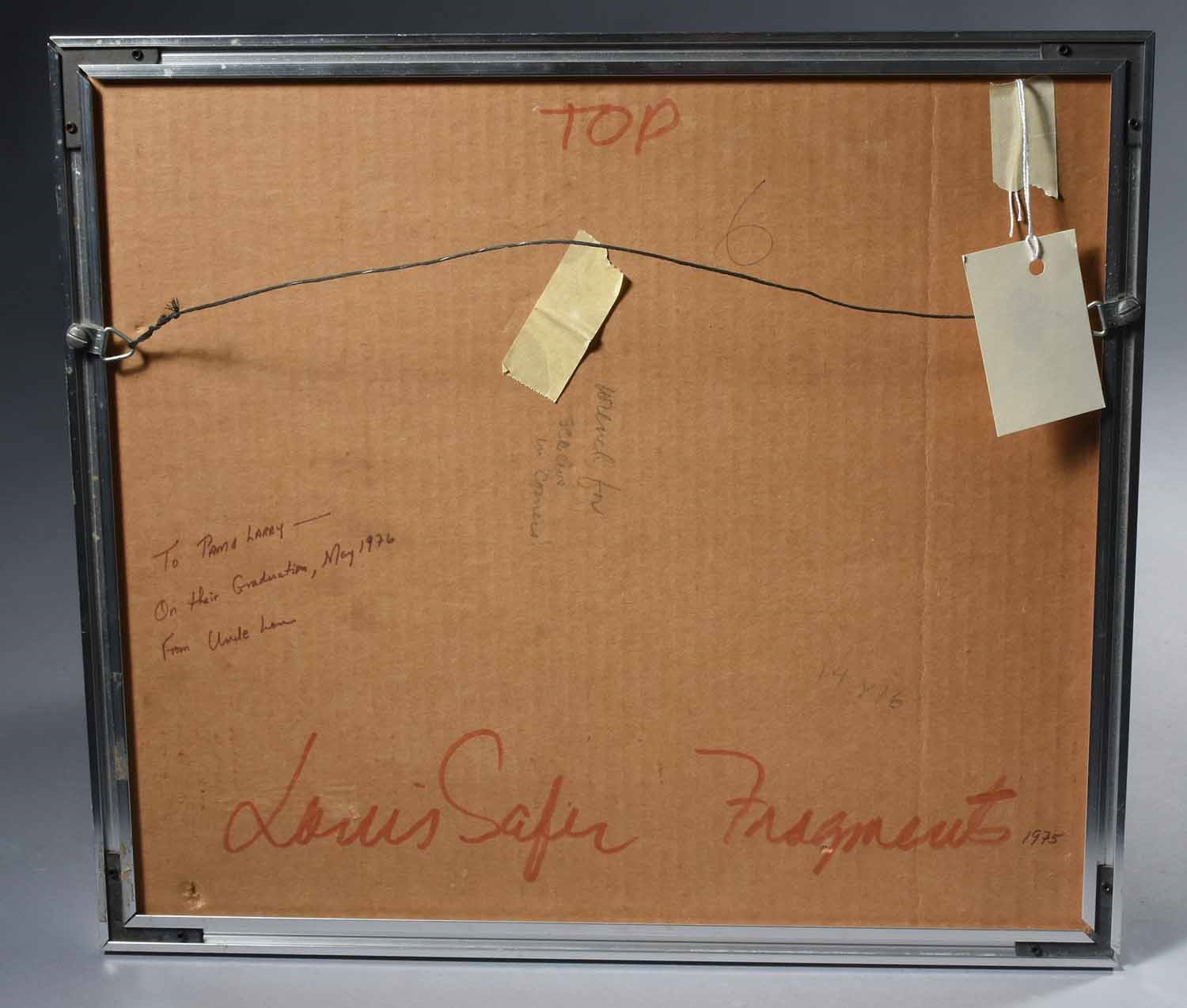 Artwork by Louis Safer, Louis Safer (American, 1913 - 2002), Acrylic, Made of Acrylic on pieced terracotta mount