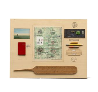 The Green Passport Table - Saul Steinberg