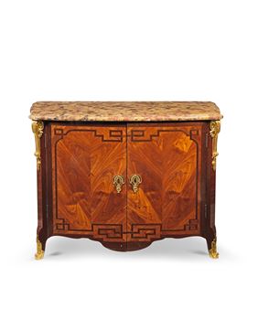 A late Louis XV ormolu mounted tulipwood and amaranth commode - Pierre Garnier