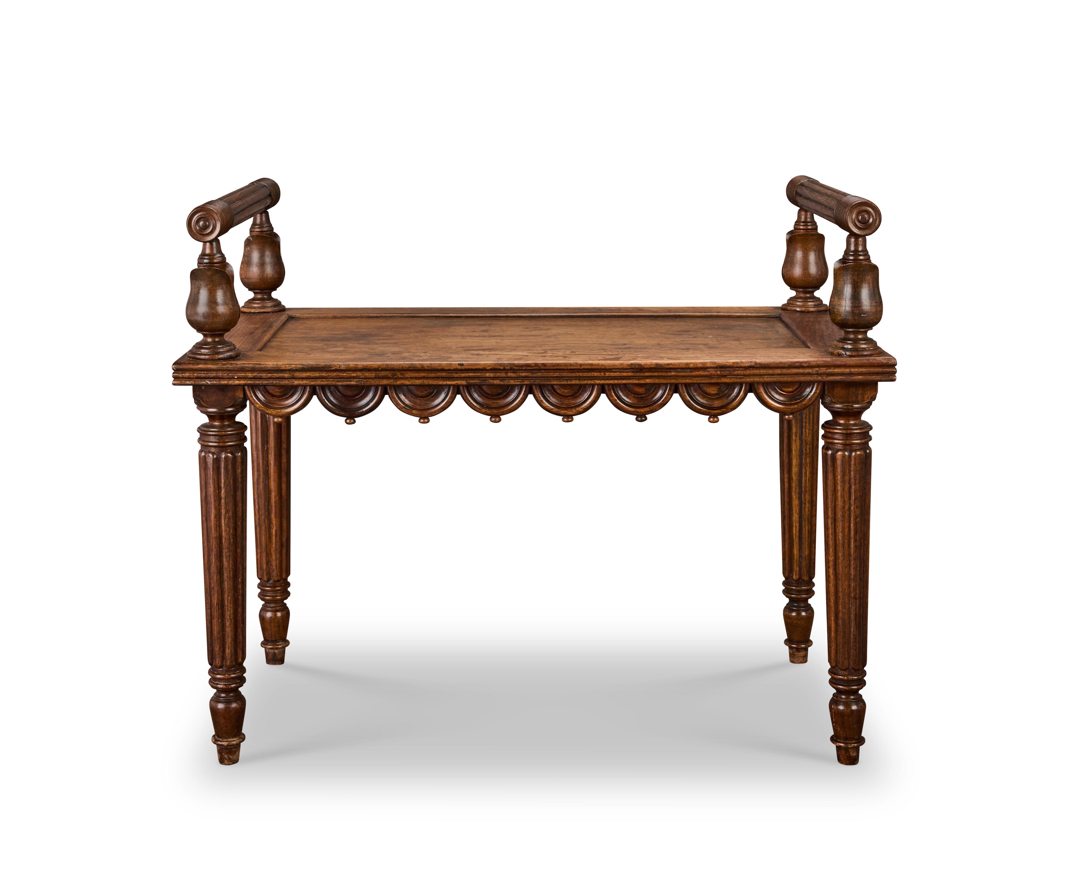 George‏ Bullock | A Regency padouk window seat or hall stool | MutualArt
