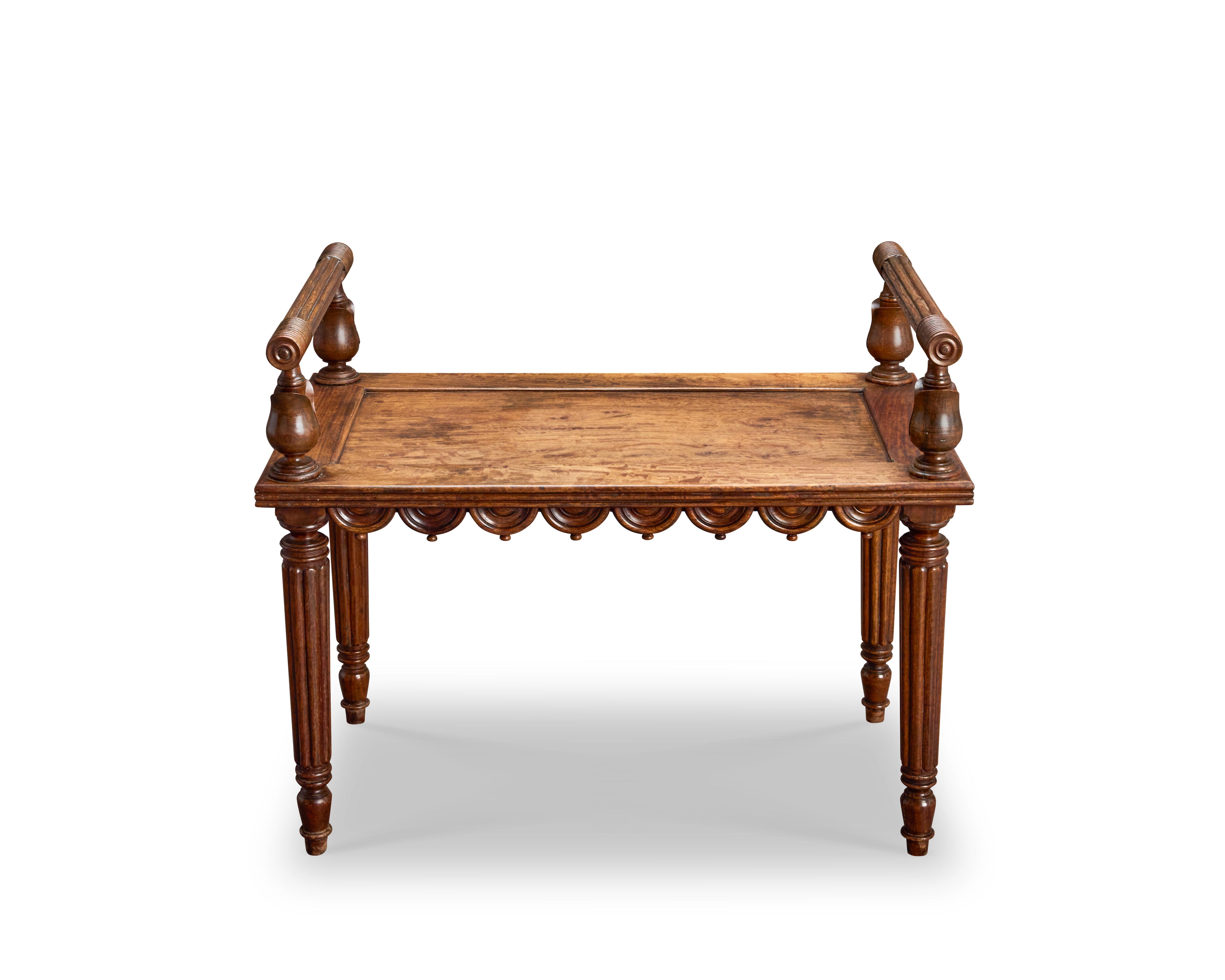 George‏ Bullock | A Regency padouk window seat or hall stool | MutualArt