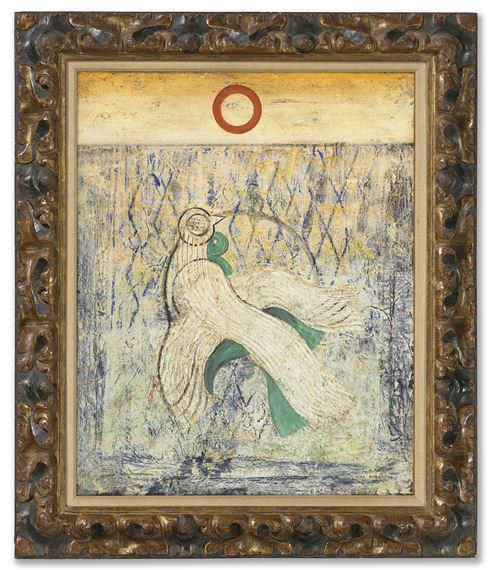 Max Ernst | Sans titre (L'oiseau qui s'assoit et ne chante pas