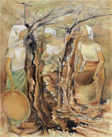 Women with Trees by Anita Magsaysay-Ho, Painted in 1973