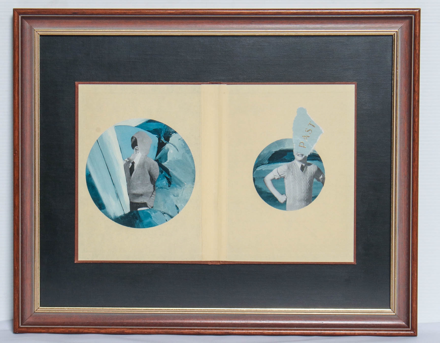 Artwork by Sarah Earle, Mementos of Boyd, Made of mixed media collage