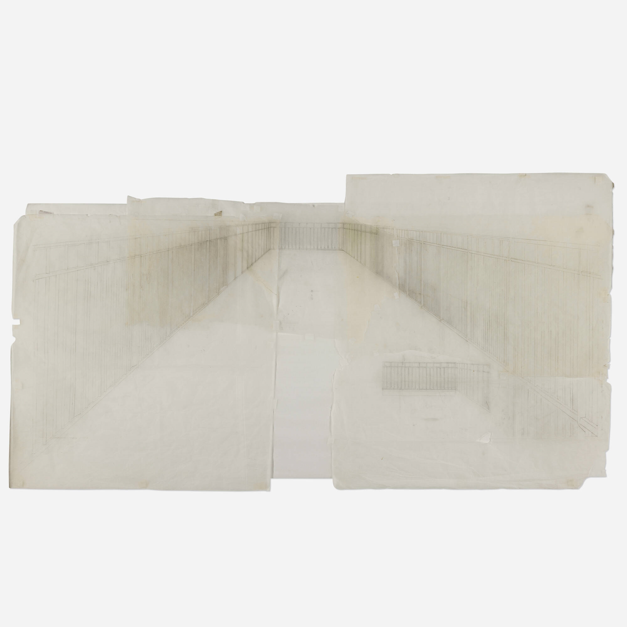 Artwork by Toba Khedoori, Untitled (Working Drawing for Walkaway), Made of tracing paper