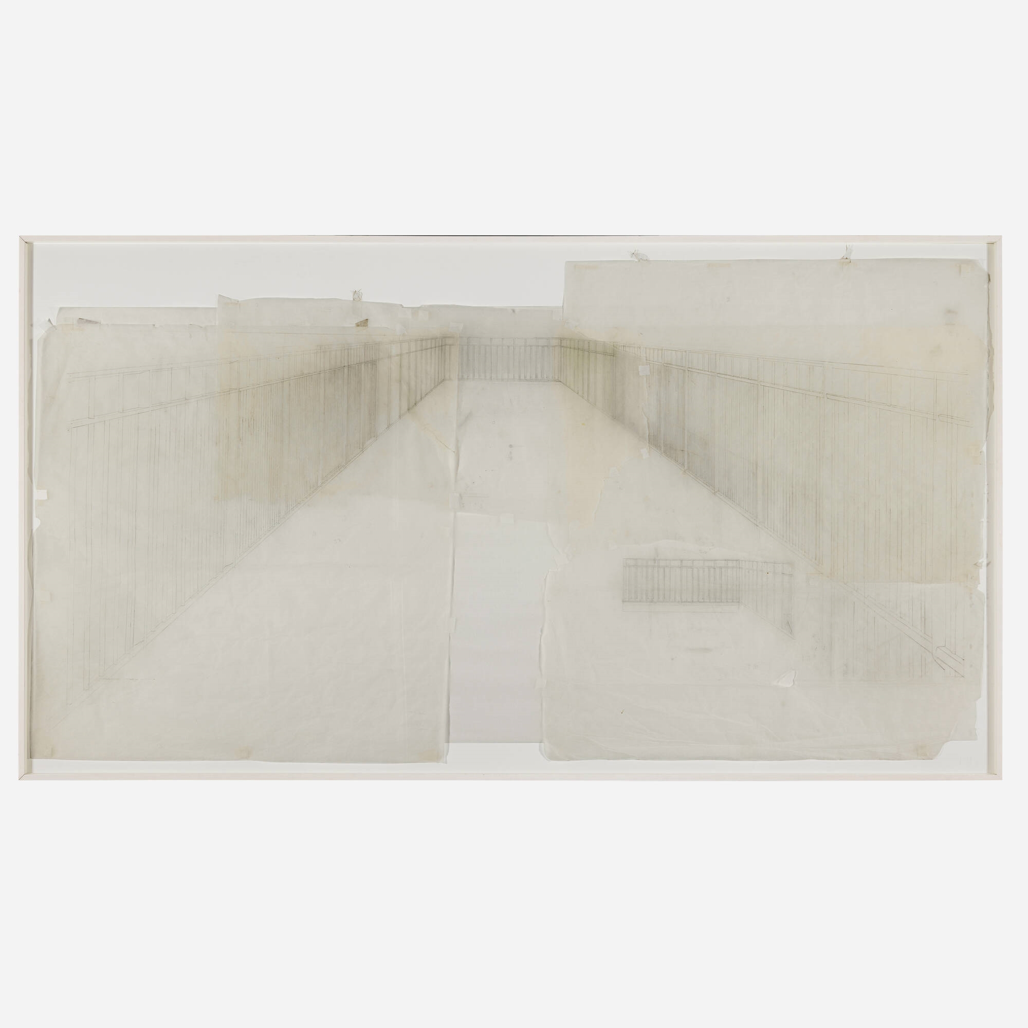 Artwork by Toba Khedoori, Untitled (Working Drawing for Walkaway), Made of tracing paper