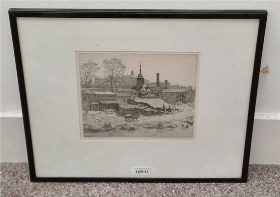 John bulloch souter 'hermitage - manyanares' signed in pencil framed etching 20 cm x 23 cm by John Bulloch Souter