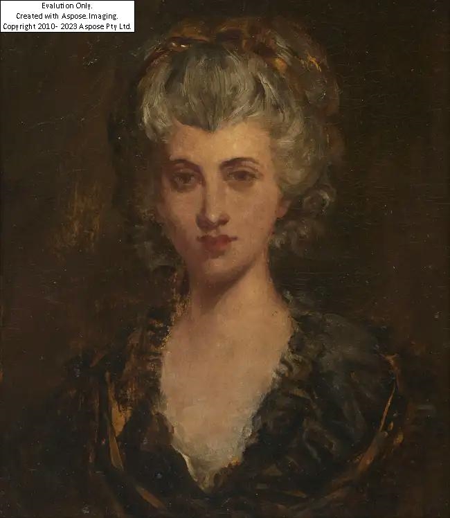 George Romney | British 1734-1802- Portrait of a lady | MutualArt